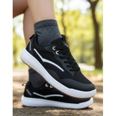 Imagem de Tênis Masculino Casual Adulto Bird Ultra Confortável Macio, Preto, 39