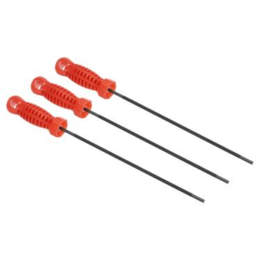 Imagem de Arquivo de afiação de corrente de motosserra, pacote com 3, arquivo de afiador de serra redonda de 4,0 mm (5/32 pol.) com cabo de plástico para motosserra, vermelho