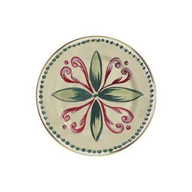 Imagem de Conjunto Com 6 Pratos Sobremesa Ravello Filete Ouro 21Cm