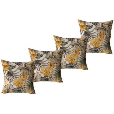 Imagem de Kit 4 Capas de Almofada Havana 100% Algodão Impermeável Estampa Digita