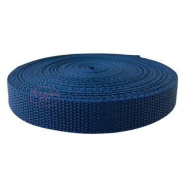 Imagem de 10m Fita CA 20mm 2cm Azul Marinho Alça Bolsa Cadarço Mochila - Geotex