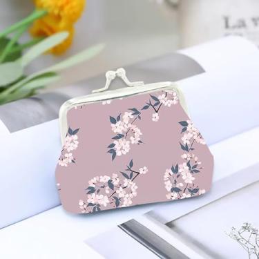 Imagem de Bolsa feminina pequena para moedas com fivela floral fofa, porta-moedas, vintage, beijo, cadeado, carteira de flores a granel 1, 8, tamanho �nico