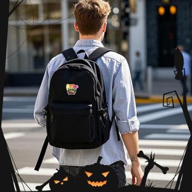 Imagem de Aplique bordado com tema mágico de cabelo e caldeirão de Halloween para roupas, bolsas, chapéus, decoração DIY