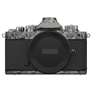 Imagem de ZFC Película para Câmera Adesivo Anti-Riscos Película Protetora de Vinil Protetor Corporal Capa de Decalques para Nikon Z FC (Triângulo Titânio + Preto Fosco + Couro Preto)