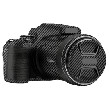 Imagem de COOLPIX P1100 Película protetora de vinil para câmera antiarranhões Película protetora de vinil capa de decalques para Nikon COOLPIX P1100 (fibra de carbono preta)