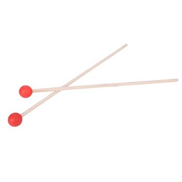 Imagem de RiToEasysports Martelo de Tambor Confortável e Elegante para Xilofone/tímpanos/tarola, Batedor de 2 Peças (Vermelho)