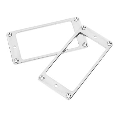 Imagem de RiToEasysports Quadro de Captador de Guitarra Elétrica, Anel de Montagem Humbucker de Metal Durável para Decoração de Guitarra, 2 Peças para Guitarristas e Luthiers (Prata)