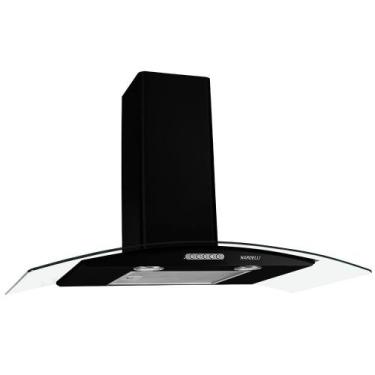 Imagem de Coifa de Parede 90cm Vidro Curvo Duto Slim Nardelli Black, 110V
