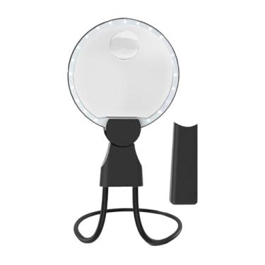 Imagem de FashionCha Lupa de pescoço de ganso com ampliação de 10x para ponto cruz e leitura.