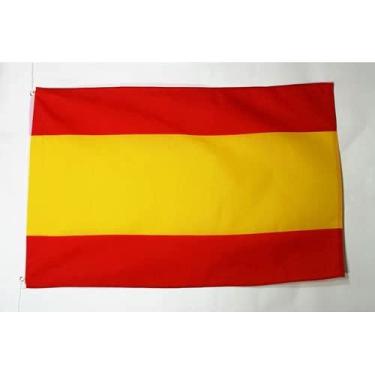 Imagem de AZ FLAG - Bandeira Espanha Sem Armas - 9,5 cm x 1,5 m - Faixa Civil Espanhola de Poliéster 100D com Dois Ilhós de Metal - Resistente ao desbotamento - Cores Vivas - 150 x 90 cm