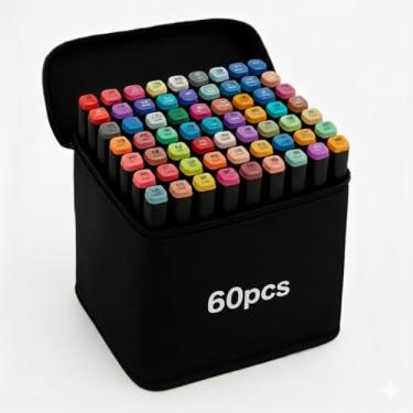 Imagem de Kit Canetinhas Touch Profissionais Dual Tip (Pontas Duplas) (60)