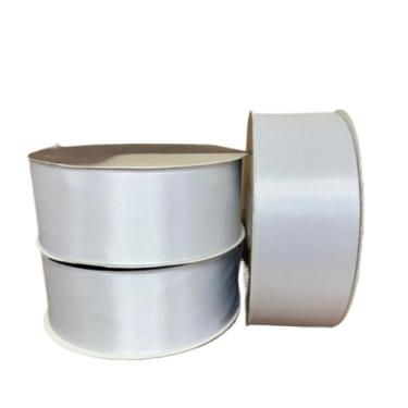 Imagem de ROLO Fita de Cetim Simples N°9 38mm, 50mts ideal para presentes, decorações, festas visual elegante e integração estilosa(BRANCO (COR 101))