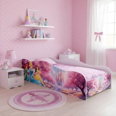 Imagem de Cama Infantil Adesivada Carro Meninas Meninos 100% MDF Personagens Sem Colchão