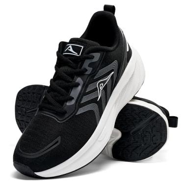Imagem de Ablanczoom Tênis feminino para caminhada: antiderrapante, leve, sem cadarço, tênis para academia, trabalho, atlético, casual, Preto, 35