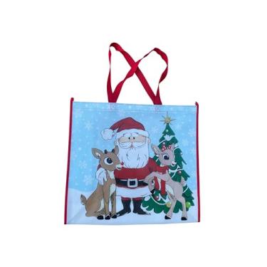 Imagem de Legacy Licensing Partners Sacola reutilizável Rudolph A rena do nariz vermelho gigante de Natal extragrande 66 cm