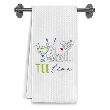 Imagem de Elefeltclave Golf Martini Cocktail Toalhas de cozinha Tee Time Toalha para banheiro, decoração de banheiro, presentes de golfe para mulheres golfistas prato chá amantes de coquetéis toalhas de mão