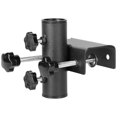Imagem de Braçadeira de metal resistente para guarda-chuva, suporte ajustável ao ar livre para caminhões e barracas, preto resistente à ferrugem