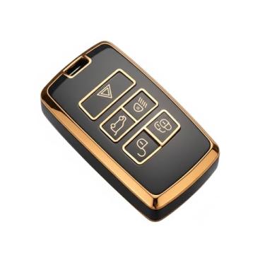 Imagem de Capa Protetora de Silicone Luxury para Chave Land Rover, Discovery, Velar, Range Rover Evoque, Sport, Vogue (PRETO, MODELO 02)