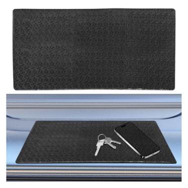Imagem de Tapete de painel antiderrapante 39,6 cm x 19,6 cm grande almofada de borracha antiderrapante universal para carro - tapete adesivo adesivo para celular óculos de sol chaves GPS moedas - organizador de