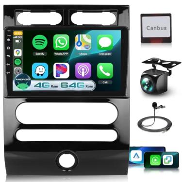 Imagem de Estéreo automotivo Android 4G + 64G para Ford Expedition 2007-2014 (A/C) automático com DSP/Wireless Carplay/Android Auto, 9 polegadas 1280p IPS tela sensível ao toque rádio Bluetooth 5.0 GPS FM/RDS