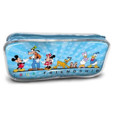 Imagem de Estojo Escolar VMP RF16 Licenciado Disney Mickey e Friends – Compartimento Unico com Zíper Reforçado para Canetas, Lápis e Acessórios Escolares.