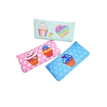 Imagem de Estojo Escolar VMP RF24 PVC Fantasia Sweet Candy – Compartimento Unico com Zíper Reforçado para Canetas, Lápis e Acessórios Escolares.