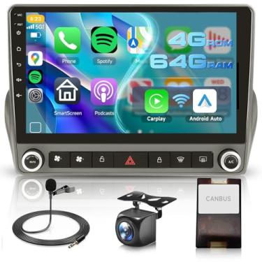 Imagem de Rádio veicular 4G + 64G para Chevrolet Camaro 2008-2015, unidade de cabeça de tela sensível ao toque IPS de 9 polegadas, estéreo para carro Driauto com carplay sem fio, Android, Auto GPS, WiFi, DSP