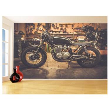 Imagem de Papel De Parede 3D Moto Custom Chopper Viagem 3,5M Bkm118 - Você Decor