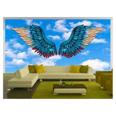 Imagem de Papel De Parede 3D Arte Asas Selfie Insta Cores 3,5M Tra326 - Você Dec