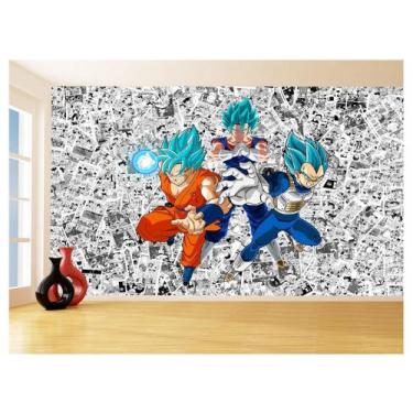 Imagem de Papel De Parede Dragon Ball Goku Vegeta Anime 3,5M Dbz155 - Você Decor
