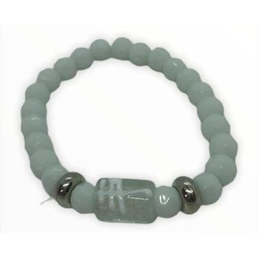 Imagem de Pulseira Oxalá Branca Firma Cristal E Silicone - Lua Mística - 100% Or