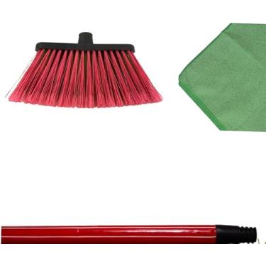 Imagem de VASSOURA SIENA TOP, CABO LISTRADO E PANO MICROFIBRA