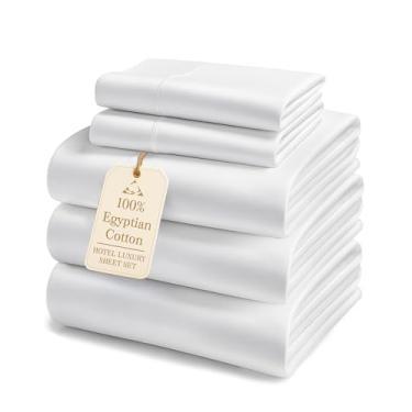 Imagem de LANE LINEN Jogo de lençol King dividido 100% algodão egípcio para camas ajustáveis macio e confortável estilo hotel de luxo conjunto de lençóis King - 1000 fios, costuras reforçadas totalmente