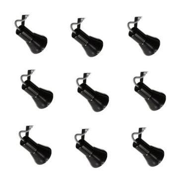 Imagem de Kit 9 Spot Trilho Perfilado Eletro calha Par20 Bulbo OL3 - Hiperlight