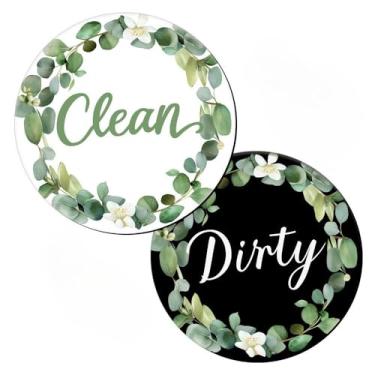 Imagem de Placa de ímã de lava-louças Dirty Clean, dupla face limpa e suja para máquinas de lavar louça de aço inoxidável, necessidades de máquina de lavar louça magnética para geladeira