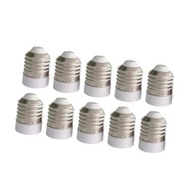 Imagem de Generic Conjunto de 10 Adaptadores de Soquete E27 para E14 para Substituição de Soquetes de Lâmpadas Profissionais.