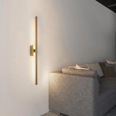 Imagem de Lâmpada de parede LED interior design moderno luzes de parede longas lâmpada de corredor iluminação de imagem metal alumínio iluminação de parede para quarto sala de estar escada sala de jantar