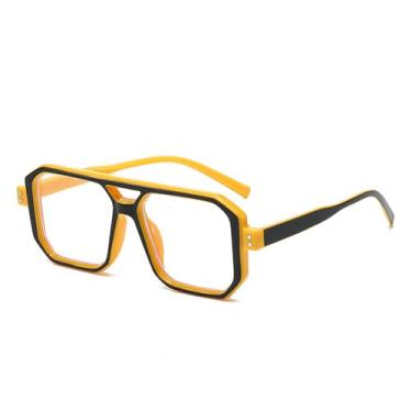 Imagem de Óculos de Sol Punk Masculino com Ponte Dupla, Lentes Degradê Transparentes e Proteção UV400, Ideais para Esportes ao Ar Livre, Corrida e Ciclismo, nas Cores Preto, Laranja e Transparente.