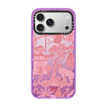 Imagem de CASETiFY Capa Impact para iPhone 17 Pro Max [fina/compatível com Magsafe/2,5 m. Proteção contra quedas de grau militar 4X] - Cheetah Paradise Pink - Glitter Roxo