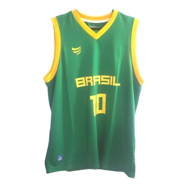 Imagem de Camisa Brasil De Basquete Torcer Seleção Brasileira Basquete-Masculino