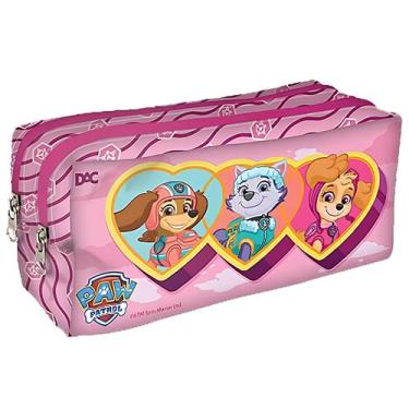 Imagem de Estojo Escolar Duplo Dac Patrulha Canina Rosa-Chiclete Lisa