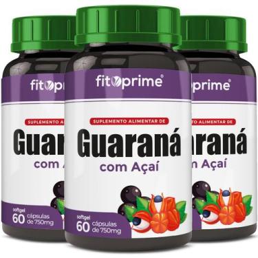 Imagem de Kit 3x Guaraná Com Açaí 60 Cápsulas - FitoPrime