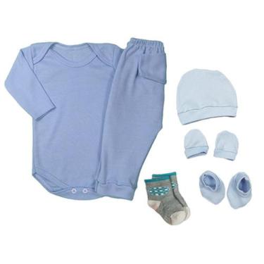 Imagem de Kit Roupinhas De Bebê 6 Peças Body Longo Mijão Kit Touca - Koala Baby,