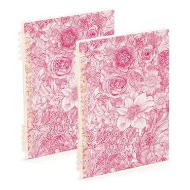 Imagem de Burbuja Cadernos com nome, papel pautado universitário A5 com 60 folhas, fichário para escritório, 2 unidades