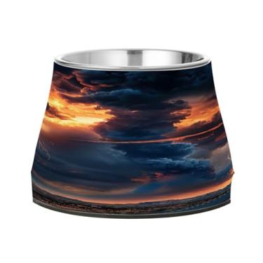 Imagem de CEBUGI Tigelas de aço inoxidável para cães, tigela removível, antiderrapante, para cães, gatos, tornado