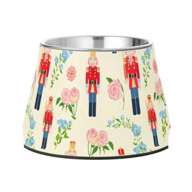 Imagem de Burbuja Tigela de aço inoxidável para cães quebra-nozes para comida e água, antiderrapante para cães médios e gatos, 590 ml