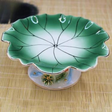 Imagem de FENNYYAR Prato de frutas de cerâmica para uso doméstico, prato de oferta frontal de Buda, 20 cm, ornamento de consagração de Bodhisattva do Deus da Riqueza