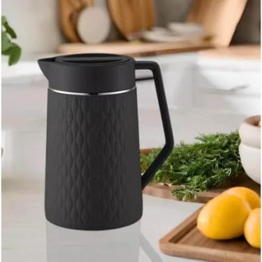 Imagem de Garrafa Térmica Jarra Para Café Chá 1 Litro Mesa Posta Preta