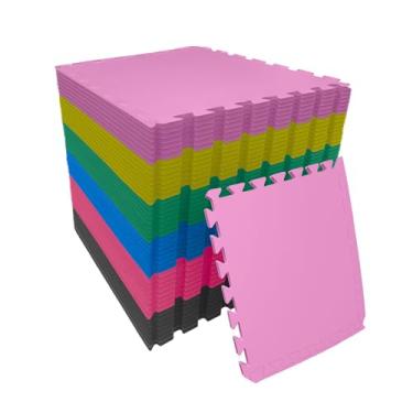 Imagem de SELLER Tapete de Encaixe em EVA – 24 peças 50×50 cm, 5mm espessura, superfície antiderrapante, modular tipo quebra-cabeça, com bordas, piso infantil, academia, brinquedoteca, proteção contra impacto e conforto (Sortido)
