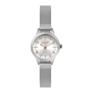 Imagem de Relógio Feminino De Pulso Original Condor Prateado Luxo Pequeno Minima
